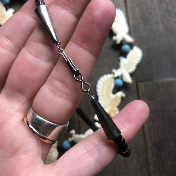 Bone carved Kachina necklace - Picture 6 of 9